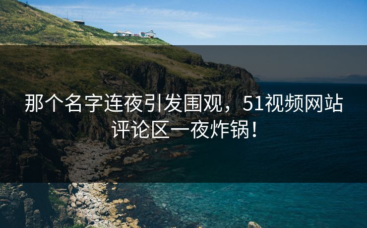 那个名字连夜引发围观,51视频网站评论区一夜炸锅! 那个名字连夜引发围观,51视频网站评论区一夜炸锅!